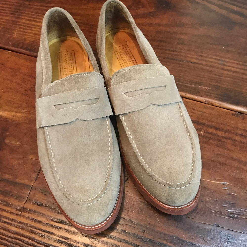 MERCANTI FIORENTINI PENNY LOAFER SUEDE SHOES 10.5